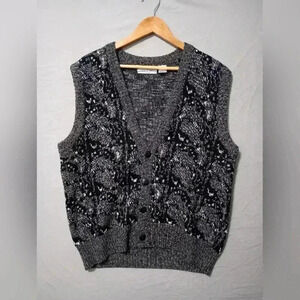 Vtg Circola Moda  Sweater Vest Mens Sz L Classic Retro Nerd Sophisticated Y2K